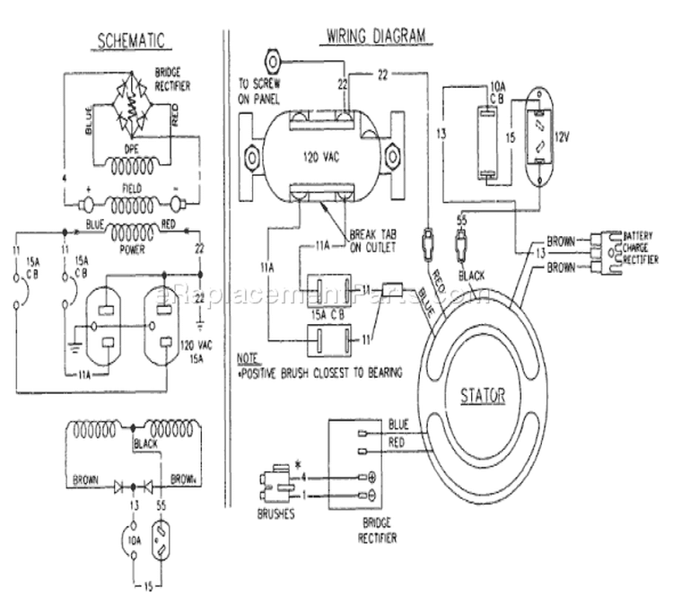 Page B Diagram and Parts List for 9331-0  Briggs and Stratton Generator